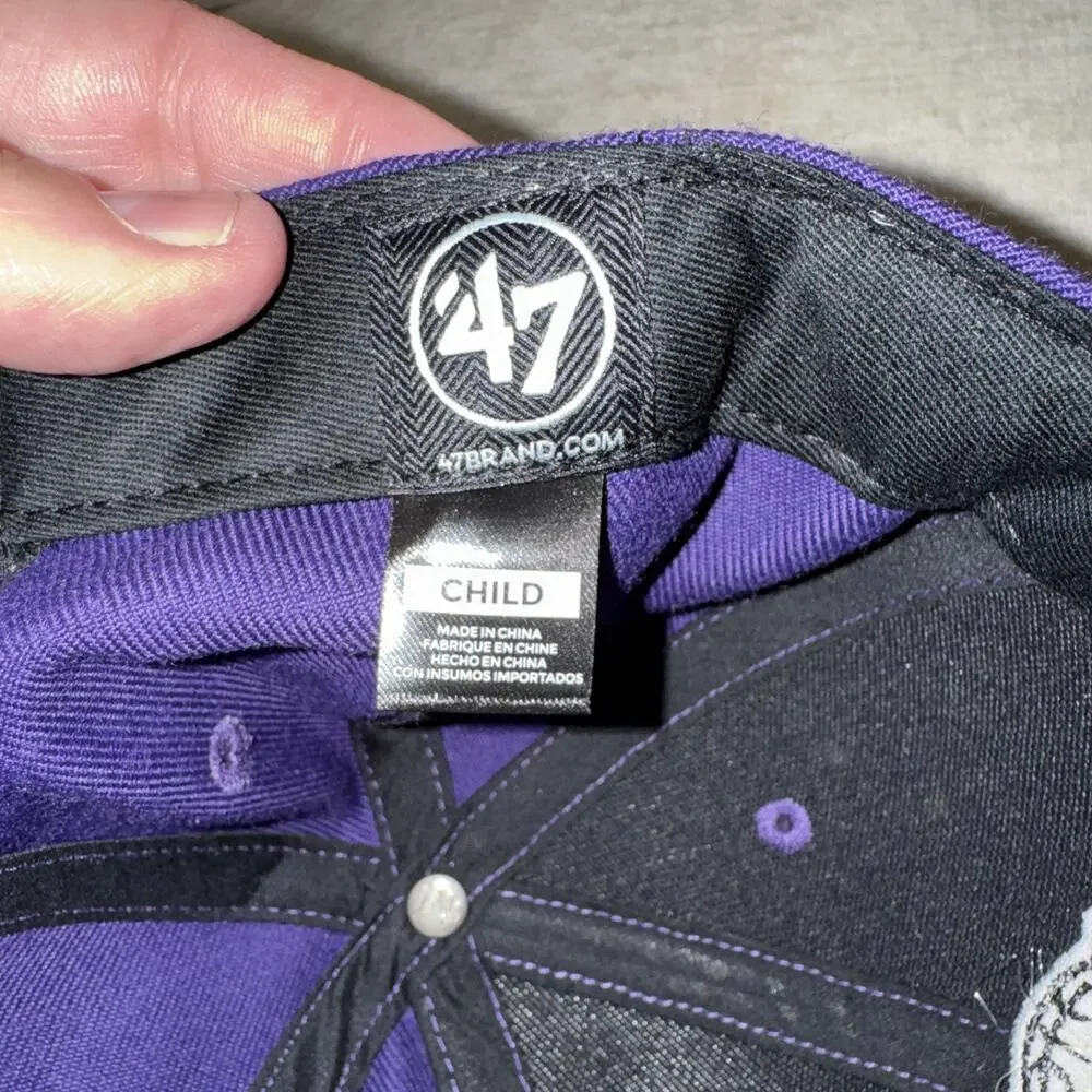 Los Angeles Lakers Youth Hat Purple ’47 MVP Adjustable NBA Basketball Cap New